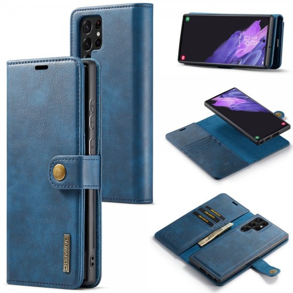 Dg.Ming Samsung Galaxy S25 Ultra Cover med Aftageligt Cover Blå