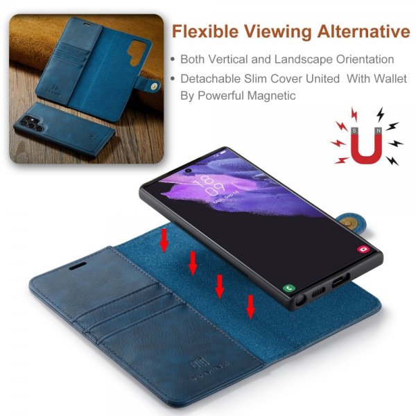 Dg.Ming Samsung Galaxy S25 Ultra Cover med Aftageligt Cover Blå