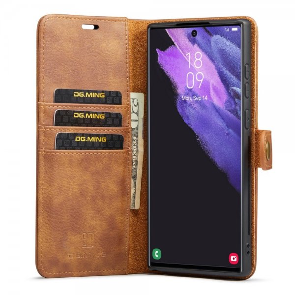 Dg.Ming Samsung Galaxy S25 Ultra Cover med Aftageligt Cover Brun
