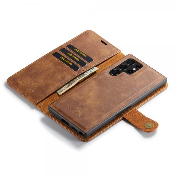 Dg.Ming Samsung Galaxy S25 Ultra Cover med Aftageligt Cover Brun