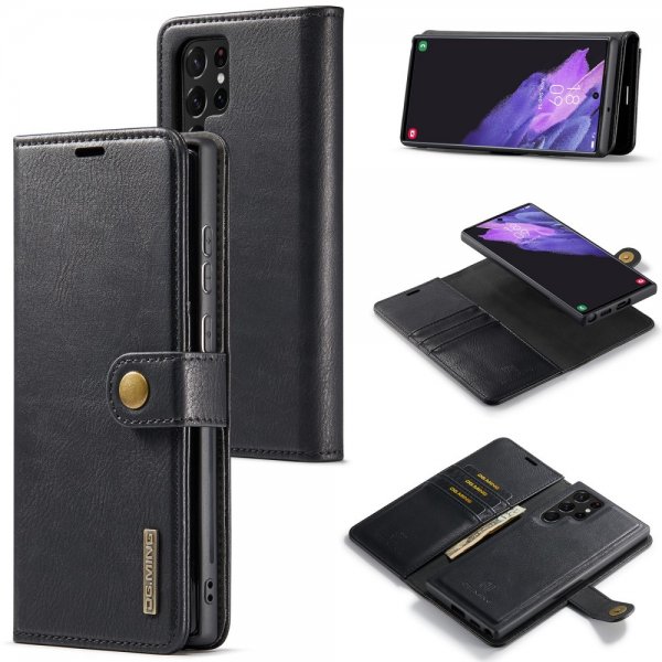 Dg.Ming Samsung Galaxy S25 Ultra Cover med Aftageligt Cover Sort