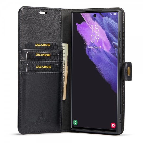 Dg.Ming Samsung Galaxy S25 Ultra Cover med Aftageligt Cover Sort