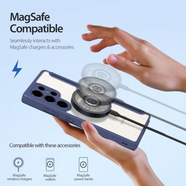 Dux Ducis Samsung Galaxy S25 Ultra Cover Skin X Pro Series MagSafe Blå