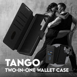 CARE by PanzerGlass Samsung Galaxy S25 Ultra Etui Tango Two-in-One Wallet MagSafe Sort