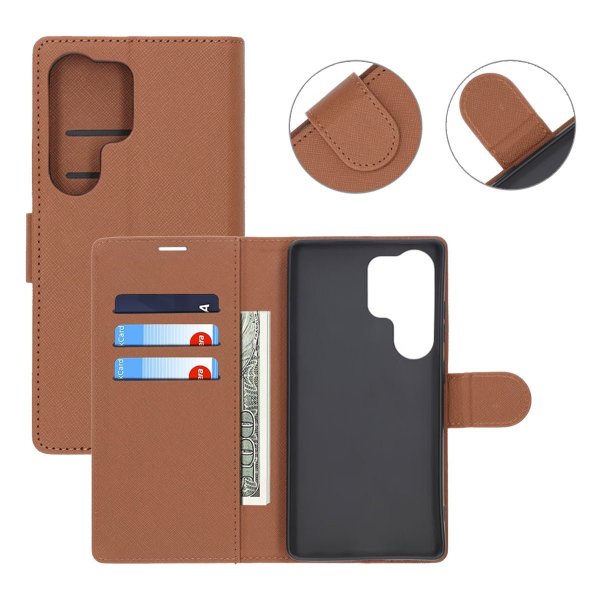 Samsung Galaxy S25 Ultra Cover 3 Kortlommer Brun
