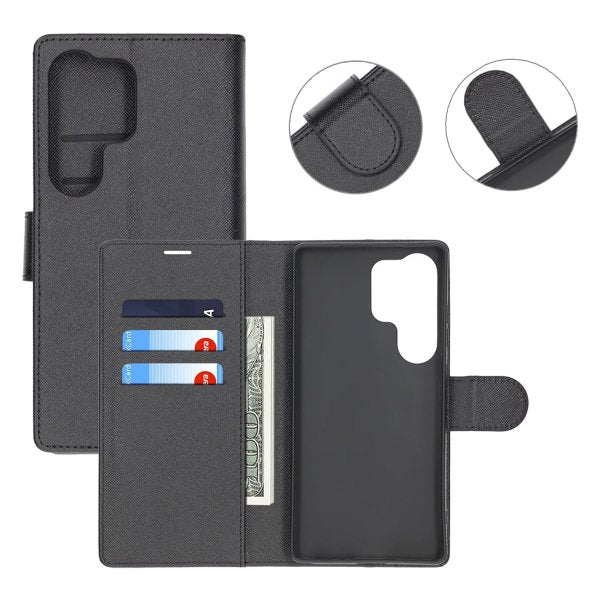 Samsung Galaxy S25 Ultra Cover 3 Kortlommer Sort