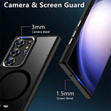 Samsung Galaxy S25 Ultra Cover Farvet Kant MagSafe Sort