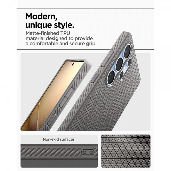 Spigen Samsung Galaxy S25 Ultra Cover Liquid Air Marble Gray