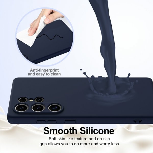 Samsung Galaxy S25 Ultra Cover med Strap Silikone MagSafe Mørkeblå