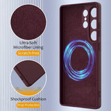 Samsung Galaxy S25 Ultra Cover med Rem Silikone MagSafe Vinrød