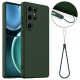 Samsung Galaxy S25 Ultra Cover med Rem Silikone MagSafe Mørkegrøn