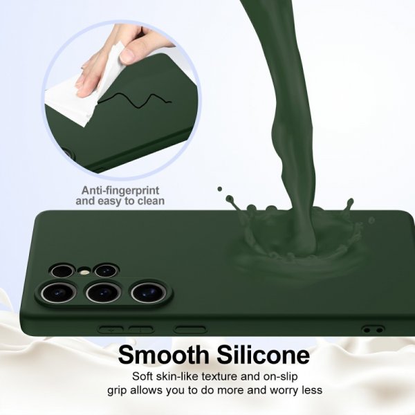 Samsung Galaxy S25 Ultra Cover med Rem Silikone MagSafe Mørkegrøn