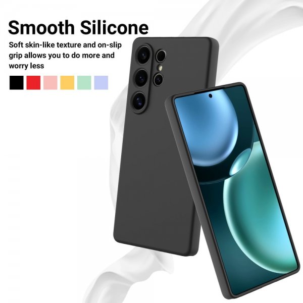 Samsung Galaxy S25 Ultra Cover med Rem Silikone Sort