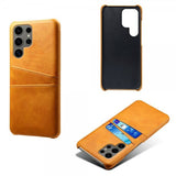 Samsung Galaxy S25 Ultra Cover med to Kortlommer Lysebrun