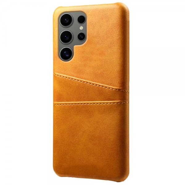 Samsung Galaxy S25 Ultra Cover med to Kortlommer Lysebrun