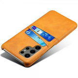Samsung Galaxy S25 Ultra Cover med to Kortlommer Lysebrun