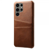 Samsung Galaxy S25 Ultra Cover med to Kortlommer Mørkebrun