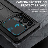 R-JUST Samsung Galaxy S25 Ultra Cover Metal Stødsikker Kamerabeskyttelse Sort