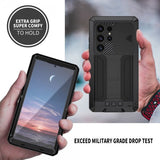 R-JUST Samsung Galaxy S25 Ultra Cover Metal Stødsikker Kamerabeskyttelse Sort