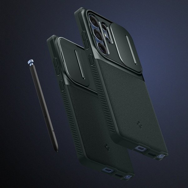 Spigen Samsung Galaxy S25 Ultra Cover Optik Armor Abyss Green