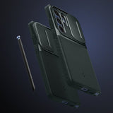 Spigen Samsung Galaxy S25 Ultra Cover Optik Armor Abyss Green