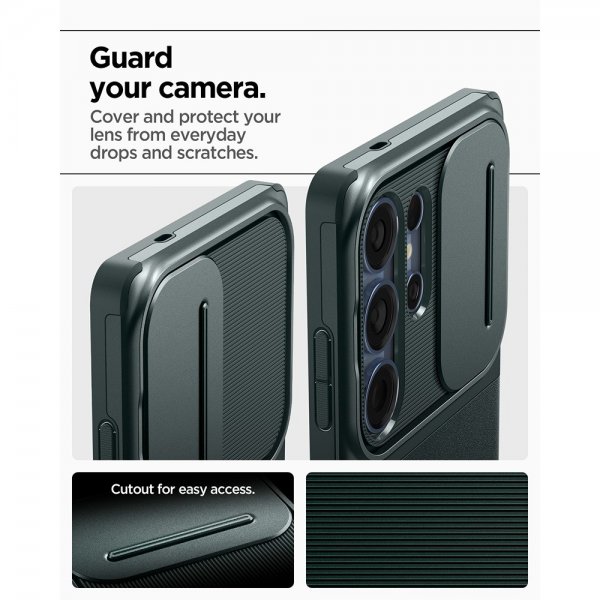 Spigen Samsung Galaxy S25 Ultra Cover Optik Armor Abyss Green