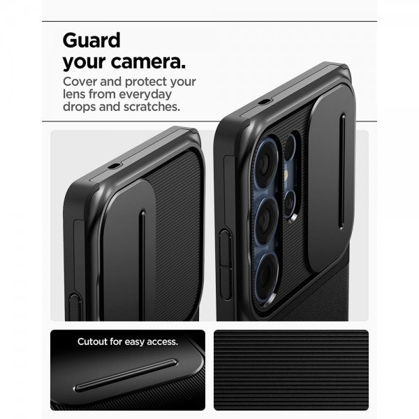 Spigen Samsung Galaxy S25 Ultra Cover Optik Armor Sort