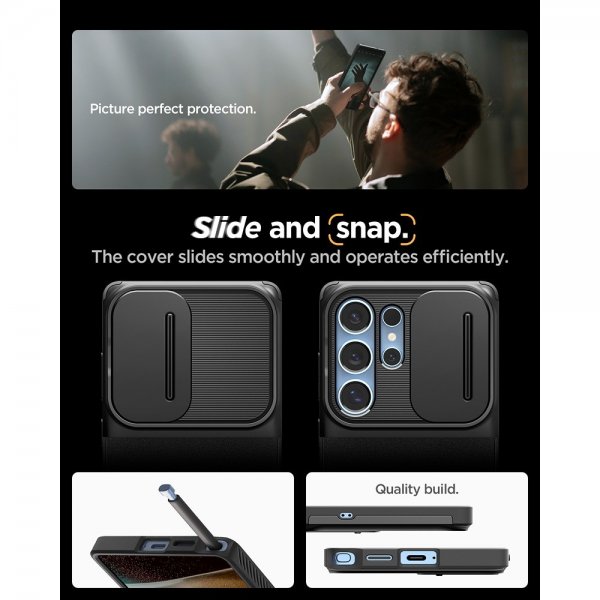 Spigen Samsung Galaxy S25 Ultra Cover Optik Armor Sort
