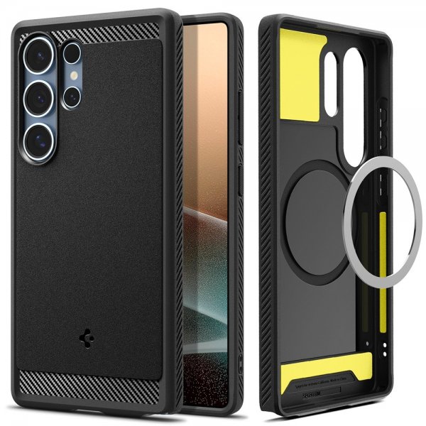 Spigen Samsung Galaxy S25 Ultra Cover Rugged Armor MagFit Mat Sort
