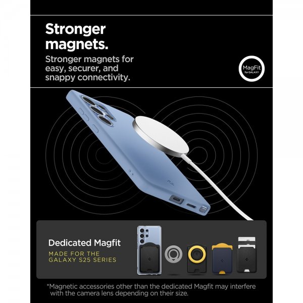 Spigen Samsung Galaxy S25 Ultra Cover Silicone Fit MagFit Sapphire Blue