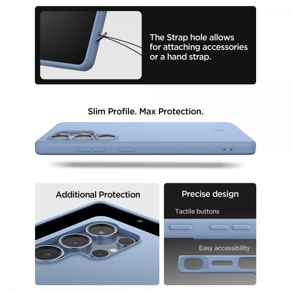 Spigen Samsung Galaxy S25 Ultra Cover Silicone Fit MagFit Sapphire Blue