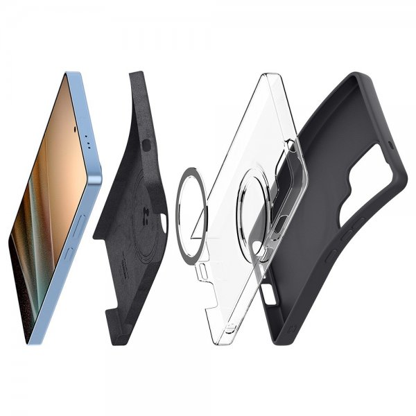 Spigen Samsung Galaxy S25 Ultra Cover Silicone Fit MagFit Sort