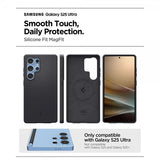 Spigen Samsung Galaxy S25 Ultra Cover Silicone Fit MagFit Sort