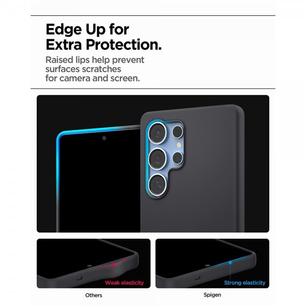 Spigen Samsung Galaxy S25 Ultra Cover Silicone Fit MagFit Sort
