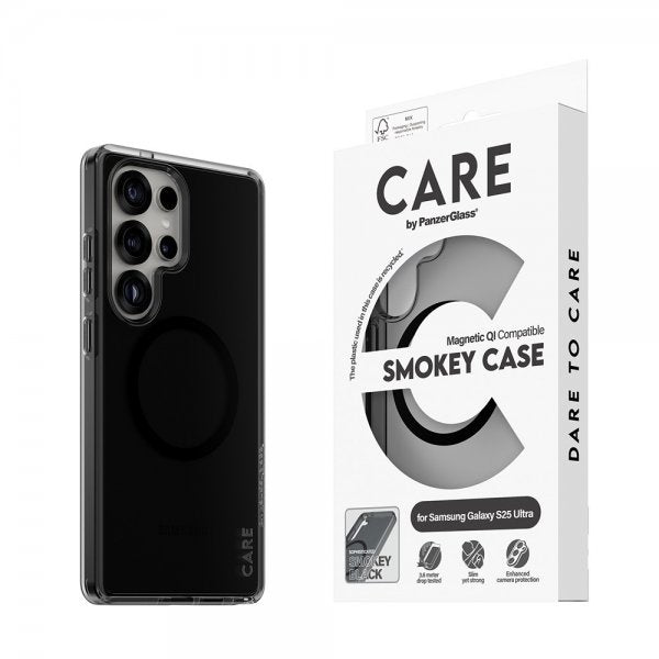 CARE by PanzerGlass Samsung Galaxy S25 Ultra Cover Smokey MagSafe Sort