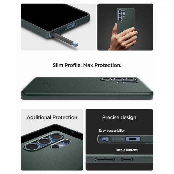 Spigen Samsung Galaxy S25 Ultra Cover Thin Fit MagFit Abyss Green