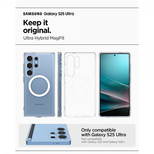 Spigen Samsung Galaxy S25 Ultra Cover Ultra Hybrid MagFit Clear White