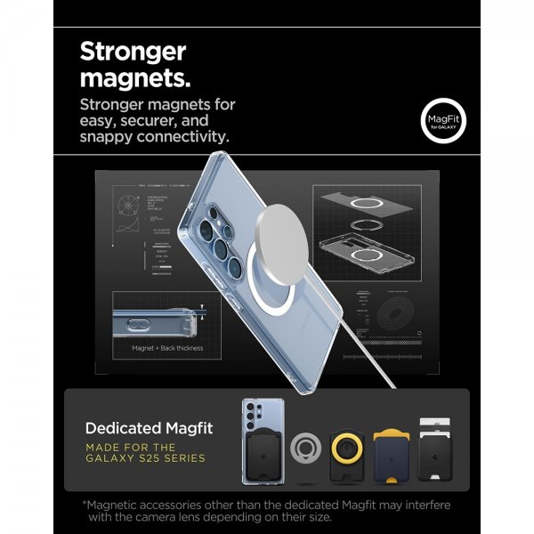 Spigen Samsung Galaxy S25 Ultra Cover Ultra Hybrid MagFit Clear White
