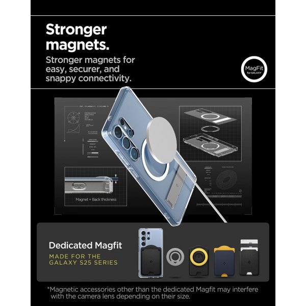 Spigen Samsung Galaxy S25 Ultra Cover Ultra Hybrid S MagFit Clear White