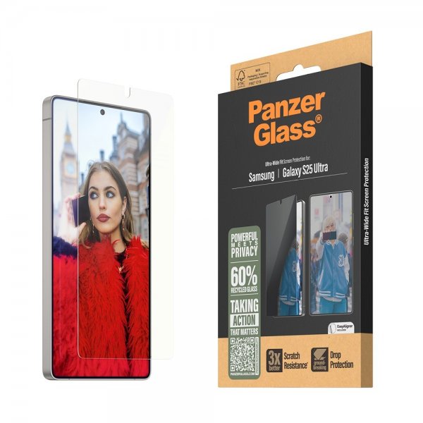PanzerGlass Samsung Galaxy S25 Ultra Skærmbeskyttelse All-in-One