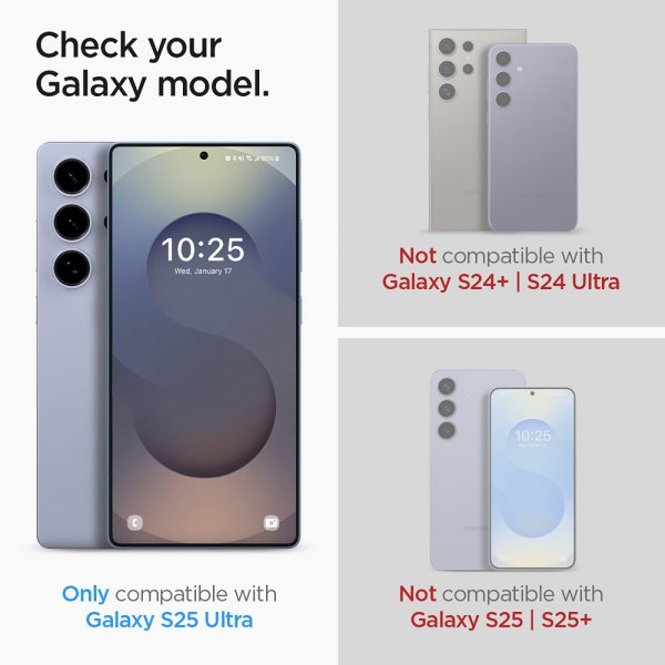 Spigen Samsung Galaxy S25 Ultra Skærmbeskyttelse GLAS.tR EZ Fit 2-pak