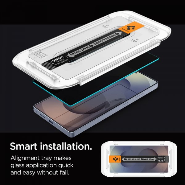 Spigen Samsung Galaxy S25 Ultra Skærmbeskyttelse GLAS.tR EZ Fit Privacy 2-pak