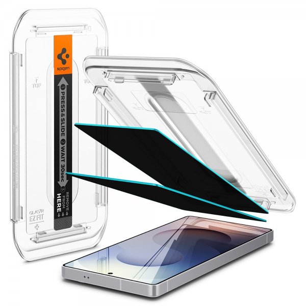 Spigen Samsung Galaxy S25 Ultra Skærmbeskyttelse GLAS.tR EZ Fit Privacy 2-pak