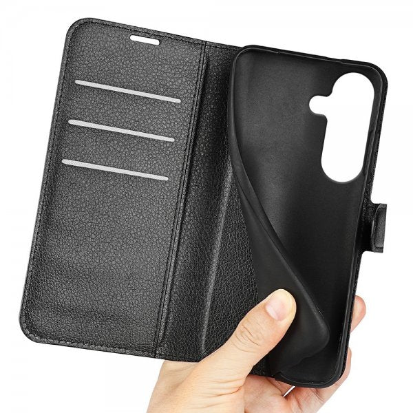 Samsung Galaxy S26 Etui Litchi Sort