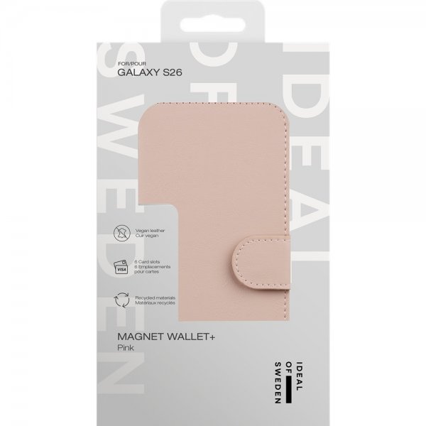 Ideal of Sweden Samsung Galaxy S26 Etui Magnet Wallet+ Rosa