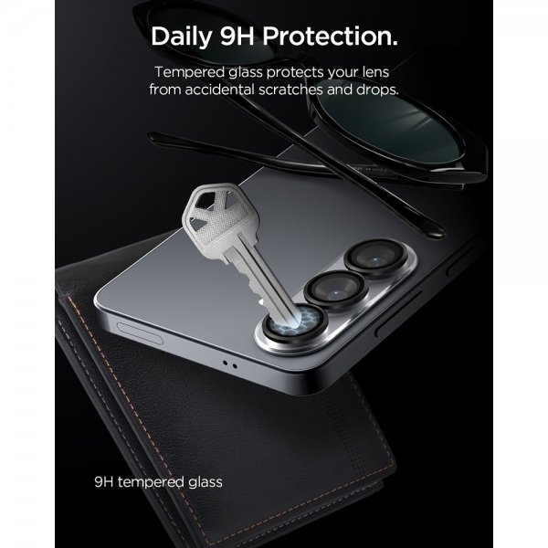 Spigen Samsung Galaxy S26 Kamerabeskyttelse GLAS.tR EZ Fit Optik Pro 2-pak Sort