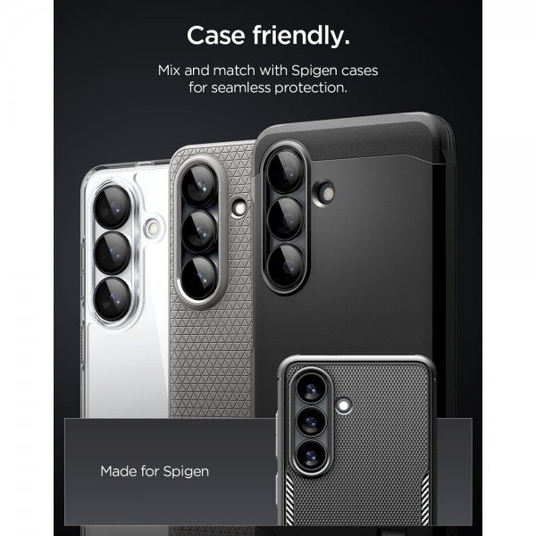 Spigen Samsung Galaxy S26 Kamerabeskyttelse GLAS.tR EZ Fit Optik Pro 2-pak Sort