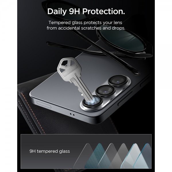 Spigen Samsung Galaxy S26 Plus Kamerabeskyttelse GLAS.tR EZ Fit Optik Pro 2-pak Sort