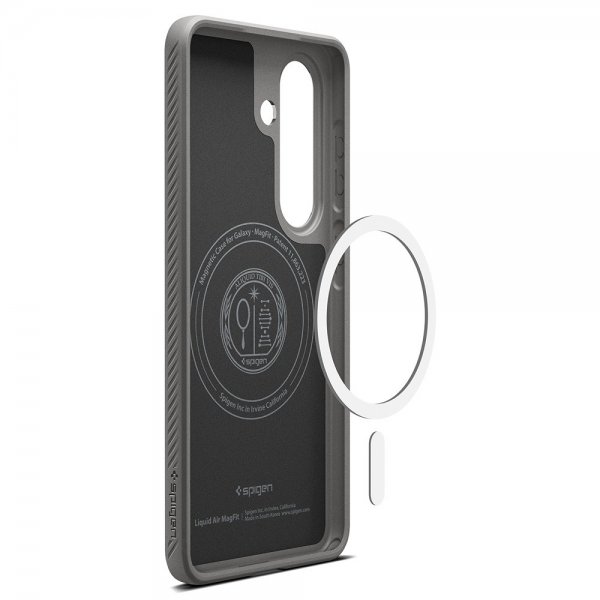 Spigen Samsung Galaxy S26 Plus Cover Liquid Air MagFit Marble Gray