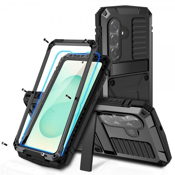 R-JUST Samsung Galaxy S26 Plus Cover Metal Stødsikkert Sort